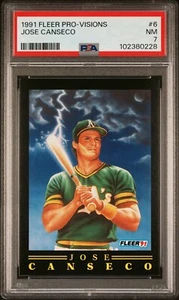 JOSE CANSECO 1991 FLEER PRO VISION BASEBALL CARD - Picture 1 of 1