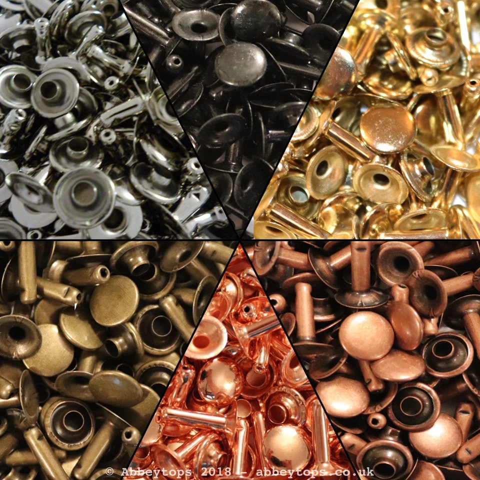 Single Cap Rivets 6x5 7x7 & 9x8 Stud Rapid Rivets Leather Craft Repair - Image 1 of 1