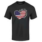 Faith Family Freedom American Flag Heart T-Shirt 4Th Of July Shirts