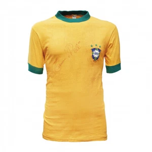 PELE' MAGLIA BRASILE 1971 MATCH WORN COA SIGNED AUTOGRAFO BRAZIL CAMISETA JERSEY - Foto 1 di 12