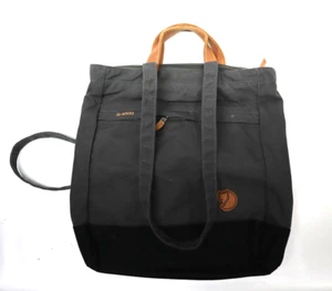 Fjallraven G-1000 Black Canvas Tote Pack No. 1 Bag Convertible Backpack - Picture 1 of 7