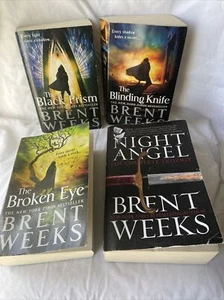 Brent Weeks Book Lot Of 4 Paperback Night Angel Trilogy Broken Eye Black Prism - Picture 1 of 1