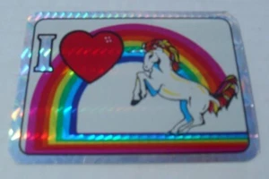 Vintage 1970's/80s UNICORN & RAINBOW Vending Machine Prism Sticker RARE - Picture 1 of 3