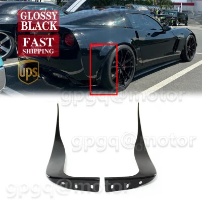 Guardabarros trasero negro brillante para Chevy Corvette C6 Z06 ZR1 2005-2013 Foto 1 de 4