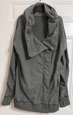 Lululemon надежном с капюшоном Куртка Пальто женщин 6 полный молнии мягкий теплый серый - Изображение 1 из 4