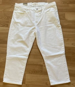 Levi's 311 Damen weiß geknöpft Mid Rise Shaping Skinny Capri Jeans Größe 16/33 - Bild 1 von 6