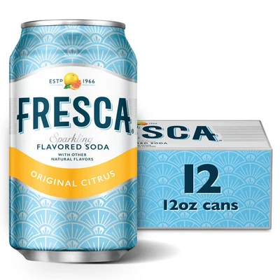 Fresca 柑橘苏打水流行冰箱包,12 液量盎司,12 包罐 — 第 1/4 张图片