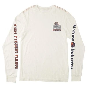 RVCA T-Shirt Boys Large White Positive Growth Long Sleeve  - Picture 1 of 6