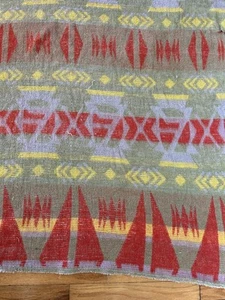 Beautiful Vintage 60’s Beacon Camp Blanket ~ Teepee Indian Arrowhead Cutter - Picture 1 of 9