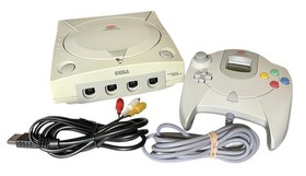 Sega Dreamcast HKT-3020 White Video Game Console w/ Controller *TESTED*