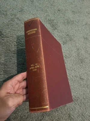 April-June 1930 Bound Volume Architectural Record Magazine - Image 1 of 4