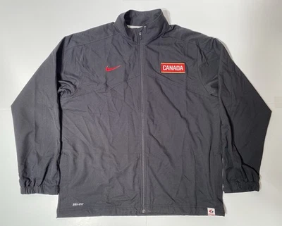 Chaqueta Nike Hockey Team Canada Negra Drifit Cremallera Completa Para Hombre XL Foto 1 de 4