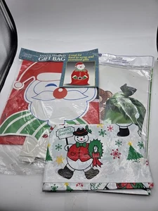 Vintage große Geschenktüte Weihnachtsgeschenk in Weihnachtsform 23x27" Mix Menge 3 Beutel - Bild 1 von 17