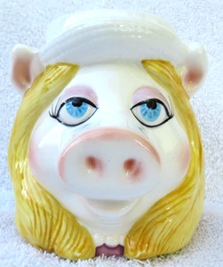Vintage Sigma Miss Piggy Ceramic Face Mug Cup Jim Henson Muppets - Picture 1 of 11