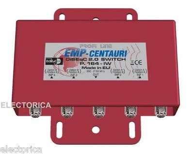 EMP-CENTAURI 4X1 DISEqC MULTI-SWITCH 4X1 SATELLITE FTA LNB FREE TO AIR P.164 HD - Image 1 of 3