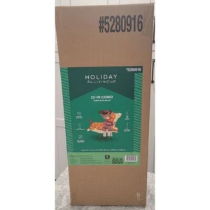 Holiday Living 22 In Corgi Yard Decor Christmas LED Tiktok Viral - SAME DAY SHIP - Picture 1 of 4