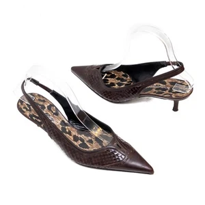 Dolce & Gabbana braune Slingback-Kitten Heels aus Schlangenleder - Gr:36 - Bild 1 von 10