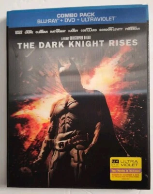 THE DARK KNIGHT RISES BLU RAY + DVD + SLIP CASE Preowned, No Digital HD Code - Image 1 of 4