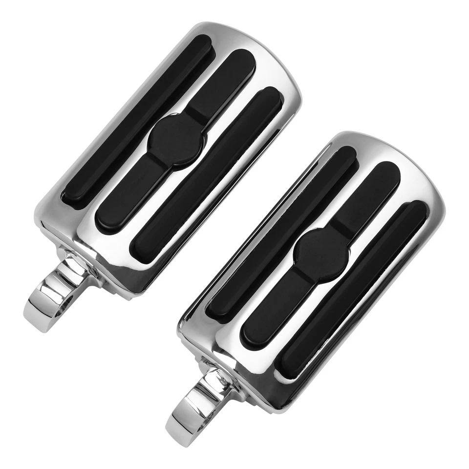10mm Highway Foot Pegs Footrest Chrome Fit For Harley Davidson Touring Softail - Image 1 of 4