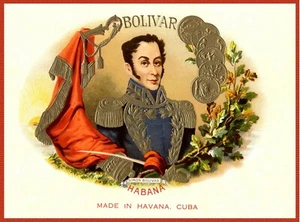 1322.Quality Design Cigar Label Poster"Simon Bolivar"Bar Interior room design - Picture 1 of 1