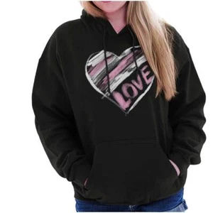 Cute Valentine's Day Dating Love Heart Sketch Womens Hooded Sweatshirts Hoodies - Picture 1 of 6