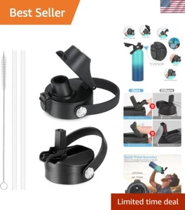 Hydro Flask Wide Mouth Replacement Lid Set - Auto Flip Lid & Straw Lid - Picture 1 of 9