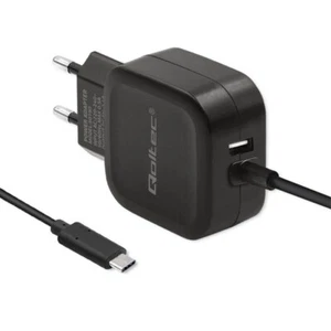 5901878501901 Qoltec 50190 ładowarka 17W | 5V | 3,4A | USB + USB typ C Qoltec - Zdjęcie 1 z 8