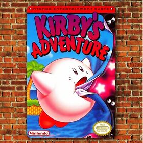 Kirby's Adventure Nintendo Nes Retro Video Game Metal Poster Tin Sign 20*30cm