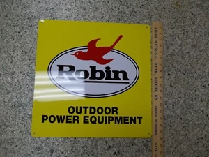 ROBIN OUTDOOR POWER EQUIPMENT SIGN METAL ONE SIDED 16" X 16" ADVERTISEMENT - Picture 1 of 1