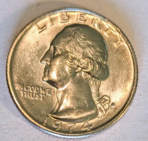 1974-D Washington Quarter EDELSTEIN BU - Bild 1 von 2