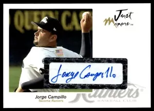 Tarjeta firmada Just Autographs Jorge Campillo Auto Tacoma Rainiers #9 2005 - Imagen 1 de 2