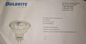 (37) Bulbrite EXN/24 50W MR16 DIMMABLE Lensed Flood GU5.3 24V Lightbulbs - Picture 1 of 6