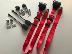Automatik 3-Punkt Sicherheitsgurt Set=2 Stück 69-85 in ROT für Porsche 911 NEU - Bild 1 von 9
