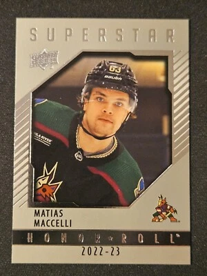 22-23 Upper Deck Matias Maccelli Rookie Honor Roll 🚨🚨🚨 Utah HC  - Image 1 of 2