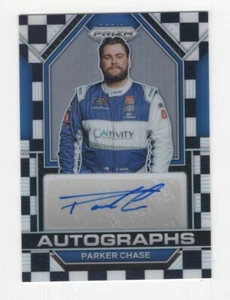 2023 PRIZM RACING NASCAR BANDERA A CUADROS PRIZM 27/50 AUTÓGRAFO PARKER CHASE - Imagen 1 de 2