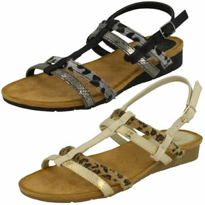 Ladies Down To Earth T Bar Slingback Sandals - Picture 1 of 19