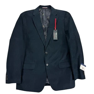 Tommy Hilfiger Mens TH Flex Conrad Modern Fit Corduroy Sport Coat Navy Blue 44L - Picture 1 of 5