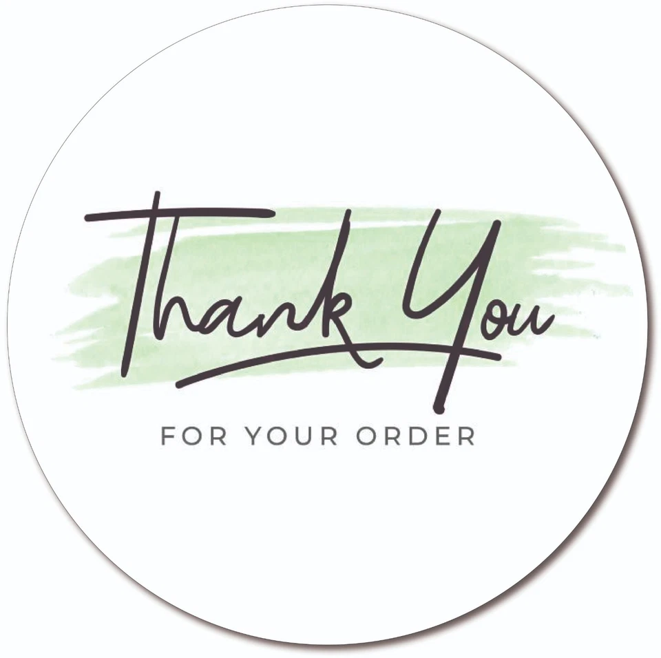 Thank You For Your Order Stickers Business Company Label Seals x100 Sticker Pack - Image 1 of 1