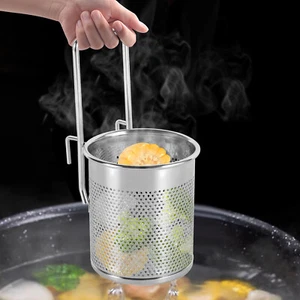Hot-pot Mesh Net Basket 304 Stainless Steel Mesh Basket Hanging Noodle Strainer - Picture 1 of 19