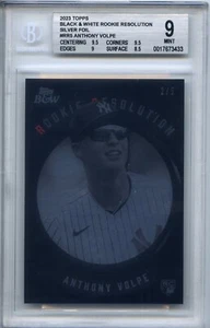 2023 Anthony Volpe Topps B&W Rookie Resolution Silver Foil /5 RR5 BGS Mint 9 NYY - Picture 1 of 4