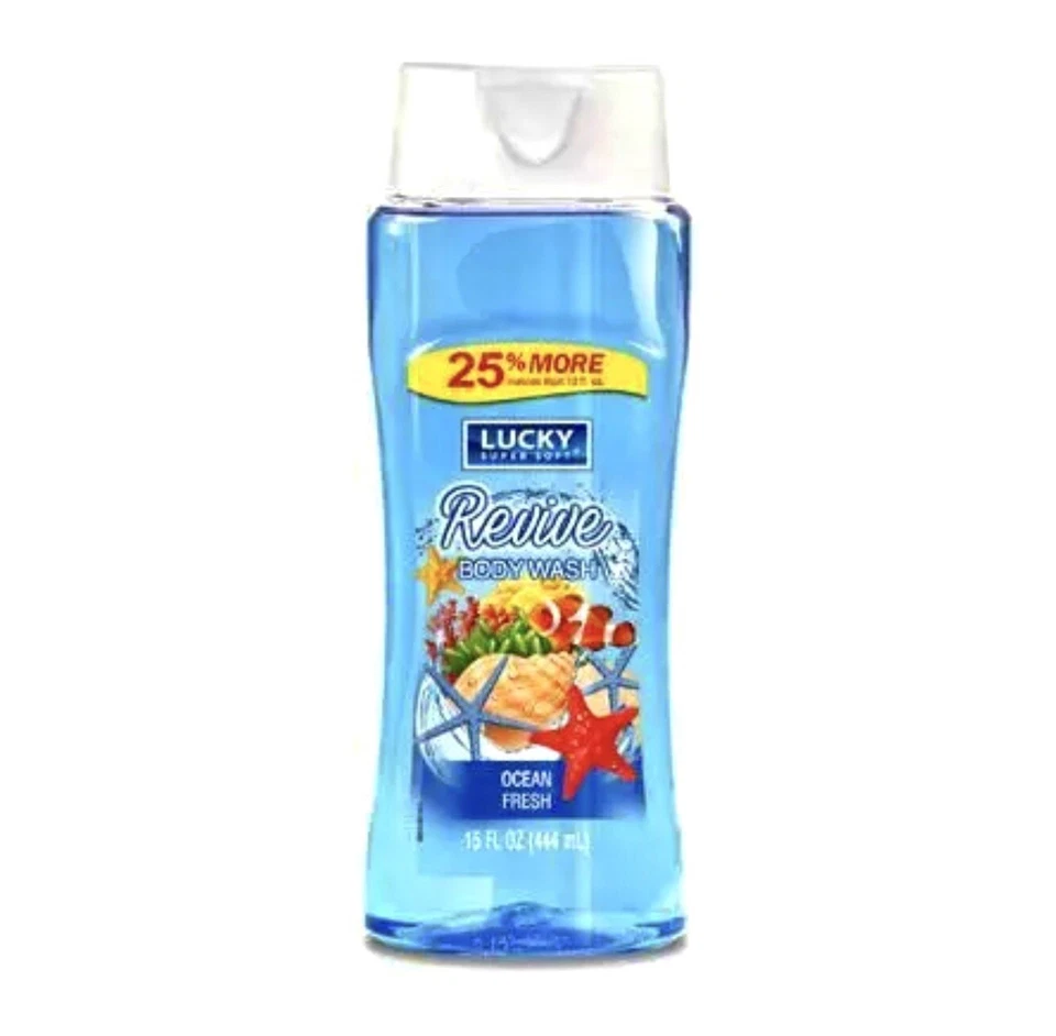 Jabón corporal súper suave Lucky, Ocean Fresh, 15 oz. Foto 1 de 1