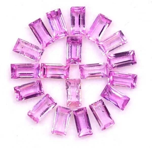 4x2 mm Natur Rosa Saphir Baguette Schnitt Menge 10 Stck. 1,48 CTS Kalibrierte Edelsteine - Bild 1 von 5