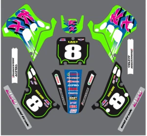 Graphic Kit 1990-1991 Kawasaki KX125 250 KX250 125 Old Decals graphic sticker - Picture 1 of 1