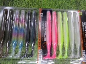 SAVAGE GEAR 12 X Gravity Stick PADDLE TAIL Lures 14cm HI VIS + GHOSTMIX BASS SEA