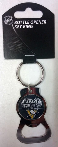 Pittsburgh Penguins 2016 NHL Stanley Cup Final Chrome Bottle Opener Keychain Cover
