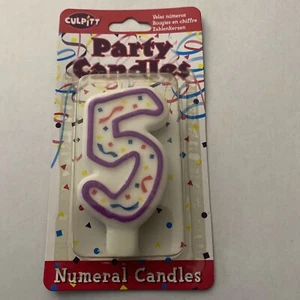 Birthday Party Cake Number Candle 5 Multicolor - Picture 1 of 1