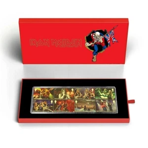 Iron Maiden Officiel Royal Mail Stamps, Gold Plated Limited Édition Set Rare - Imagen 1 de 9