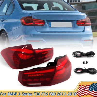 Luz trasera LED GTS para BMW Serie 3 2012-2018 M3 F30 F35 F80 luces traseras rojas Foto 1 de 4