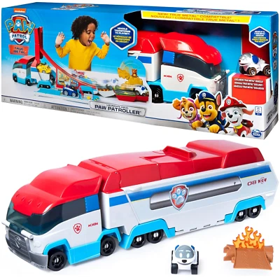PAW PATROL True Metal Launch'N Haul Truck + Robo Hund Auto - Kinder Spielzeug - Bild 1 von 4