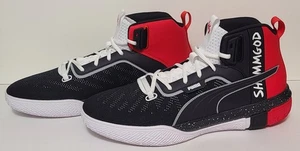 PUMA Legacy Shammgod Black Red White Basketball Shoes 194275-01 Men's Size US 16 - Picture 1 of 17